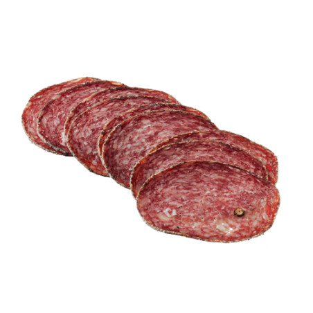 Salami au poivre, en fines tranches