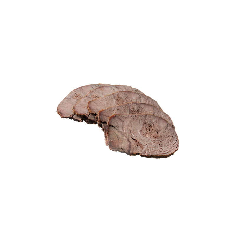 Beef neck, roasted, thick slices