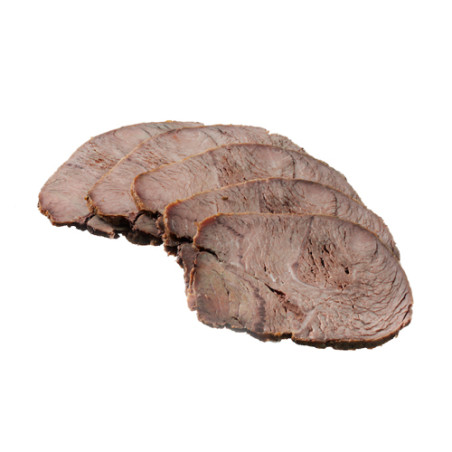 Beef neck, roasted, thick slices