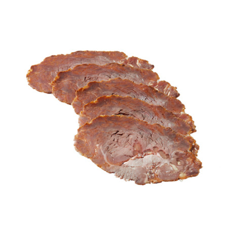 Beef neck, roasted, thinly sliced